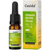 Casida Vitamine D3 + K2 enfants vegan gouttes, 10 ml de solution