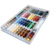 24hShop Kit d'assortiment de fils à coudre, Fil + laine, Multicolore