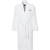 HUGO Peignoir long rouge / blanc