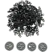 LEGO Maillons de chaîne noir et roues dentées gris NOUVEAU Quantité 54x