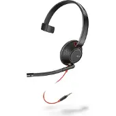 HP Poly Top Poly Blackwire 5210 3.5mm, Casque avec microphone, 100g, Noir
