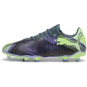Puma Chaussure de foot 'Future 7 Play' anthracite / vert clair / lilas