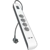 Belkin Steckdosenleiste 4-fach + 2xUSB-A, 2m Kabel BSV401vf2M-V2