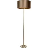 QAZQA Lampadaire en laiton avec abat-jour en velours bronze 50 cm - Simplo