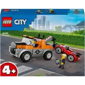 LEGO Truck Crane And Sports Car Repair Construction Game Argenté Enfants