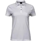 Tee Jays 7201 | Polo de sport de luxe pour femme, coupe légèrement cintrée - couleur : blanc - taille : L