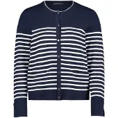 Betty Barclay Cardigan bleu foncé / blanc