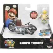 Sherwood Mario Super Movie Koopa Troopa With Kart Figure Argenté