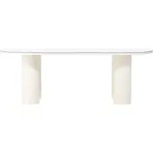 Ebuy24 Havstenssund table de salle à manger 110x220 cm blanc.