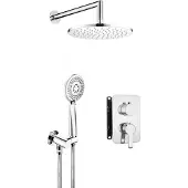 TRIZERATOP Set de douche encastré rond, avec mitigeur en laiton
