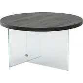 Skye Decor , Serenity - Anthracite, transparent, table basse, 100 % verre trempé, anthracite, 70 x 40 cm