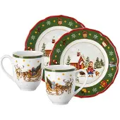 Hutschenreuther Set 4-tlg. Happy Wintertime H. Wintertime Green 02488-727472-29213