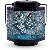 Garden ID Lanterne solaire - Papillon - Ø13 h15 cm - Autonomie 8 heures - Interrupteur - Pile AAA rechargeable.