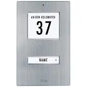 M-E Bouton de sonnette avec LED pour maison individuelle, en acier inoxydable, en saillie