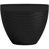 Garden ID Pot de fleurs noir pour jardin 30 x 26 cm