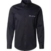 Armani Exchange pour homme. XM001224AF10192UB101 Chemise stretch marine (M), Casuel, Coton, Classique, Manche longue