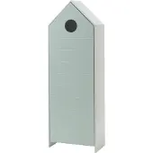 Vipack CASAMI Armoire 1 porte menthe, profil rainuré horizontal, finition MDF laqué
