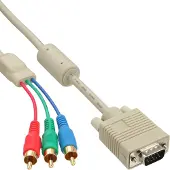 InLine 17202 câble VGA 2 m VGA (D-Sub) RCA Beige