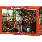 Sonstige Verlage Castorland puzzle chat fleurs 1000 pièces méditation coloré