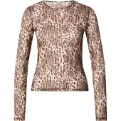 Monki T-shirt écru / marron / noir