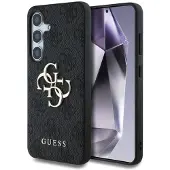 GUESS Coque 4G Metal Logo Backcover pour Samsung Galaxy S25 - Noir