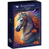 Bluebird Puzzle Floral Horse