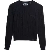 Superdry pour femme. W6110685A Essentials Pull slim marine (XL), Casuel, Acrylique