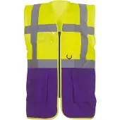 Yoko Gilet multifonction haute visibilité Jaune / Violet 3XL