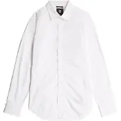 G-Star pour homme. D25176-D321-110 Uniform Slim Shirt white (XXL), Blanc, Casuel, Manche longue, Le coton biologique, Durable