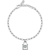 La Petite Story Padlock Heart Crys Bracelet Argenté Femme