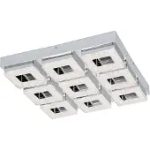 Eglo LED plafonnier Fradelo 9x4w - 3000K - 44cm chromé avec cristal