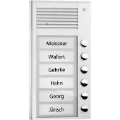 TCSS AG Audio Poste extérieur PAK06-EN 6 touches 1 rangée AP argent