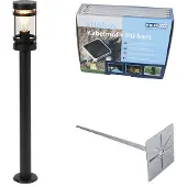 QAZQA Lampe d'extérieur moderne noire 80 cm IP44 - Gleam