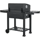 Casa.pro Chariot barbecue « Arnad » 105 x 135 x 47,5 cm, noir