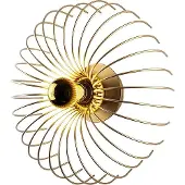 Opviq , Karsortel - N-645-1, applique murale, or, CORPS METALLIQUE, 36 x 12 x 36 cm
