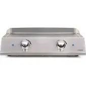 Livoo Plaque de cuisson électrique en acier inoxydable avec 2 thermostats - - DOC302 - 2800W - Plaque amovible en acier inoxydable - 2 thermostats réglables