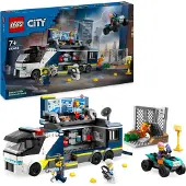 LEGO City Police Mobile Crime Lab Truck Toy Pretend Play Police Toy Comprend Quad Bike 2 officiers 1 scientifique et 2 figurines Crook Camion de