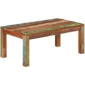 vidaXL Table basse 110x55x40 cm Vieux bois massif