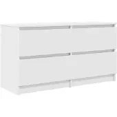 vidaXL Armoire TV blanche 100x35x54 cm Bois composite