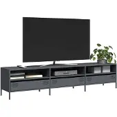vidaXL Armoire TV anthracite 202x39x43,5 cm Acier laminé à froid