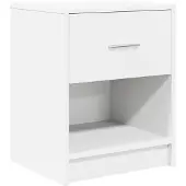 vidaXL Table de chevet avec tiroir blanche 40x34x50 cm