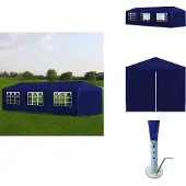 The Living Store Tente de réception 3x9 m Bleu