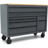 HBM Chariot à outils, 8 tiroirs, 142 cm, gris