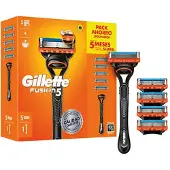 Gillette Fusion 5 Razor With 5 Spare Parts