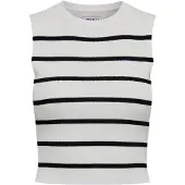 ONLY Tops en tricot 'Majli' noir / blanc