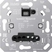 JUNG Variateur à bouton-poussoir Standard LED, sans entrée pour poste secondaire, encastré, 1 pièce.
