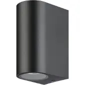 Eglo 33443 MEDELLIN 2 GU10 Applique murale/plafonnier d'extérieur Anthracite IP44 (GU10, IP44)