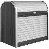 Biohort Boîte à rouleaux StoreMax, boîte à poubelles, boîte à vélos 120 - (117x73x109cm), gris foncé métallisé