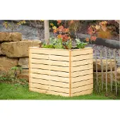 Westmann Asket M : Plate-bande surélevée en bois pour jardin, sans fond, dimensions 110 x 70 cm