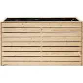 Westmann Asket XL : Plate-bande surélevée de jardin en bois, sans fond, dimensions 160 x 70 cm